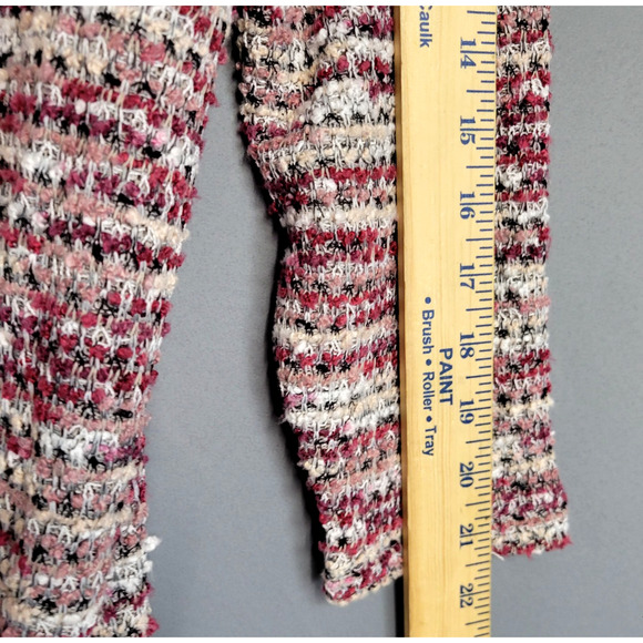 Lane Bryant Cardigan Sweater Women 14/16 Cranberry Open Front Duster Knit Boho - Picture 7 of 12